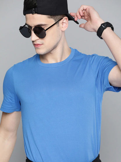 Royal Blue Plain Regular T-shirt