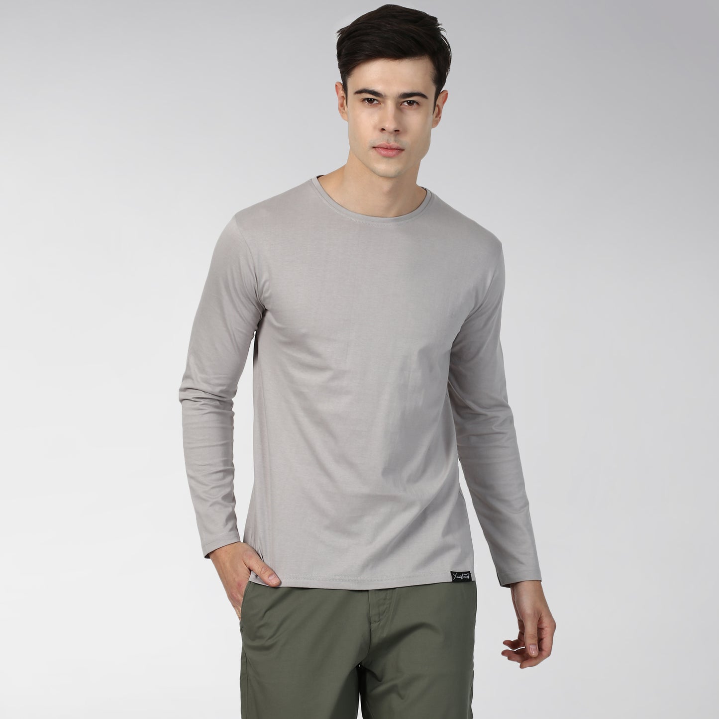 Plain C - Grey Full Sleeves T-shirt