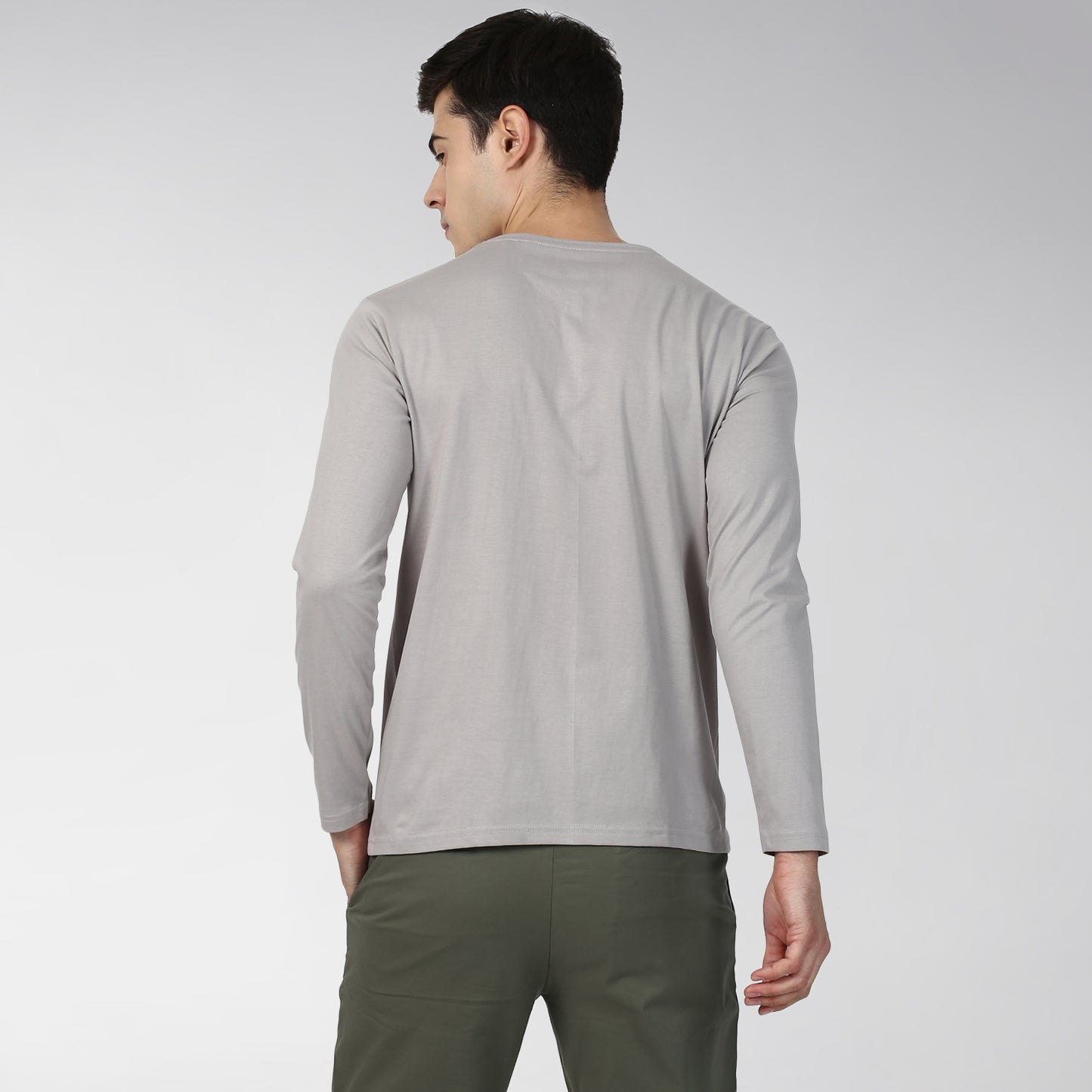 Plain C - Grey Full Sleeves T-shirt