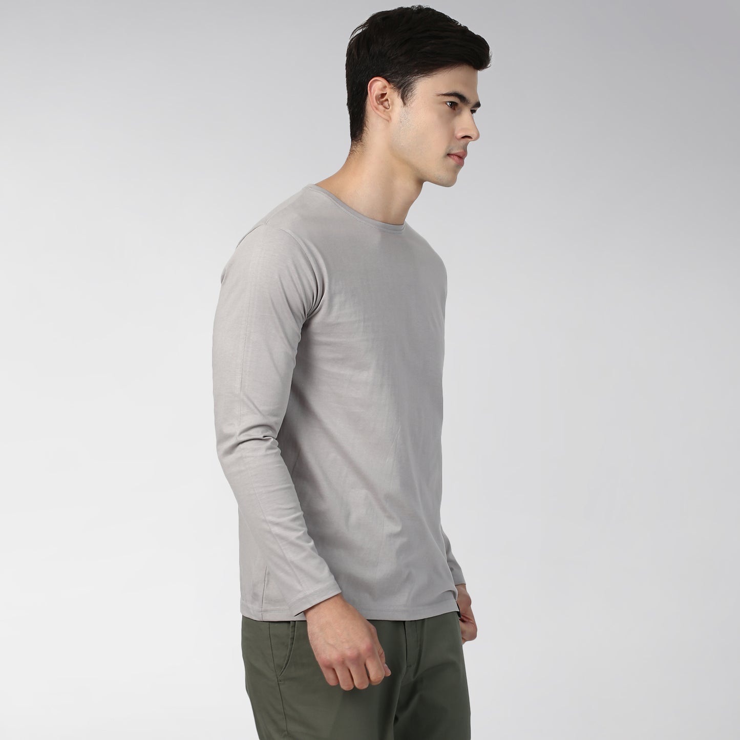 Plain C - Grey Full Sleeves T-shirt