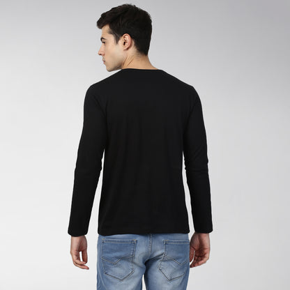 Plain Black Full Sleeves T-shirt