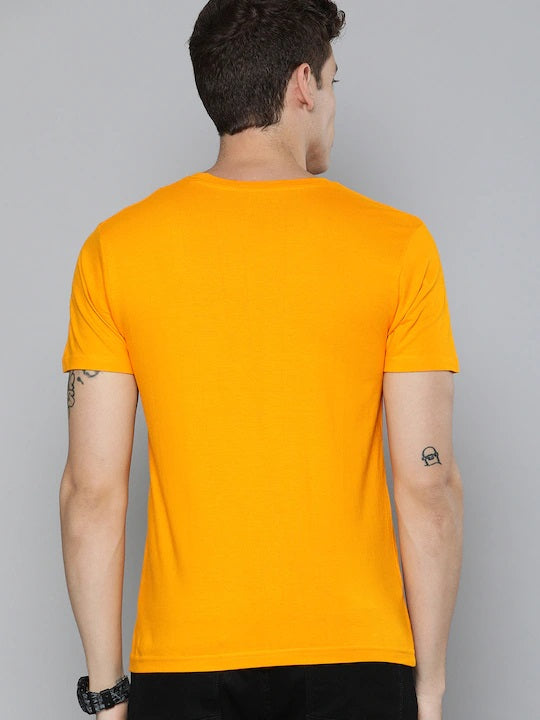 Mustard Yellow Plain Regular T-shirt